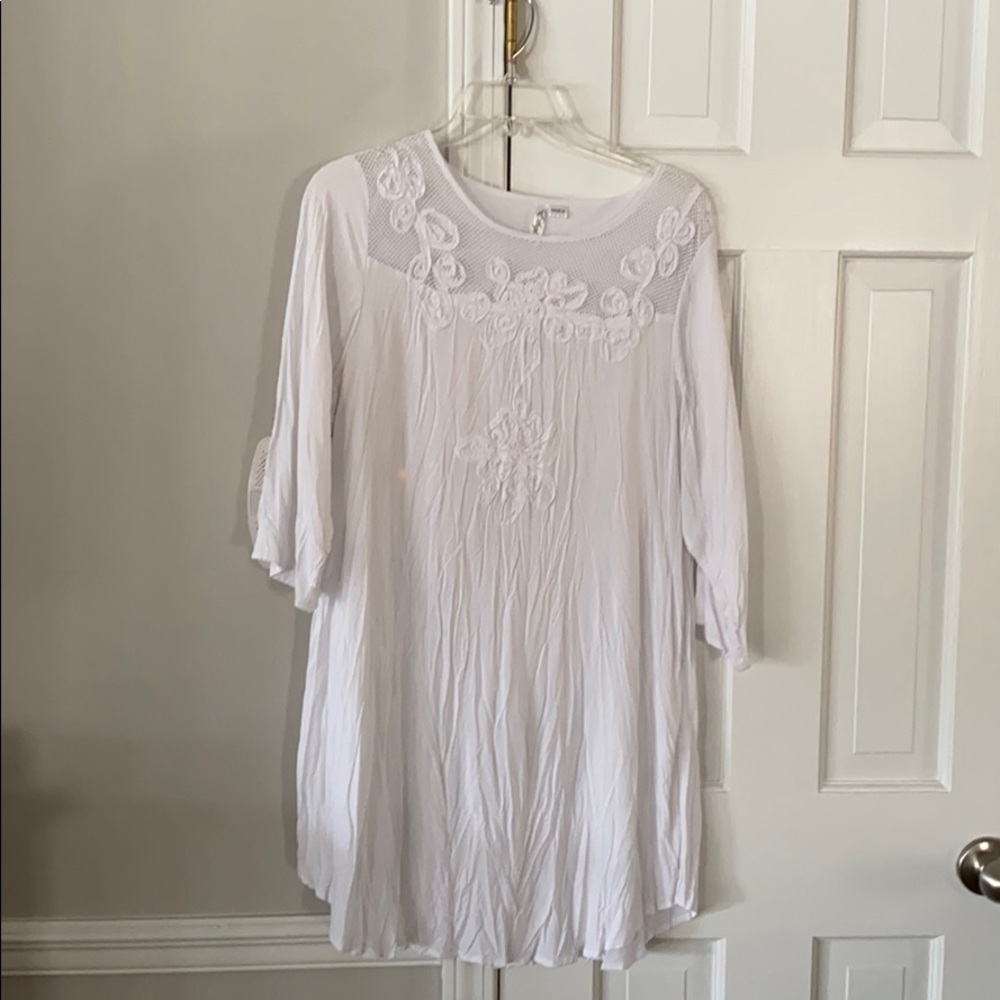 Dress white never wore.